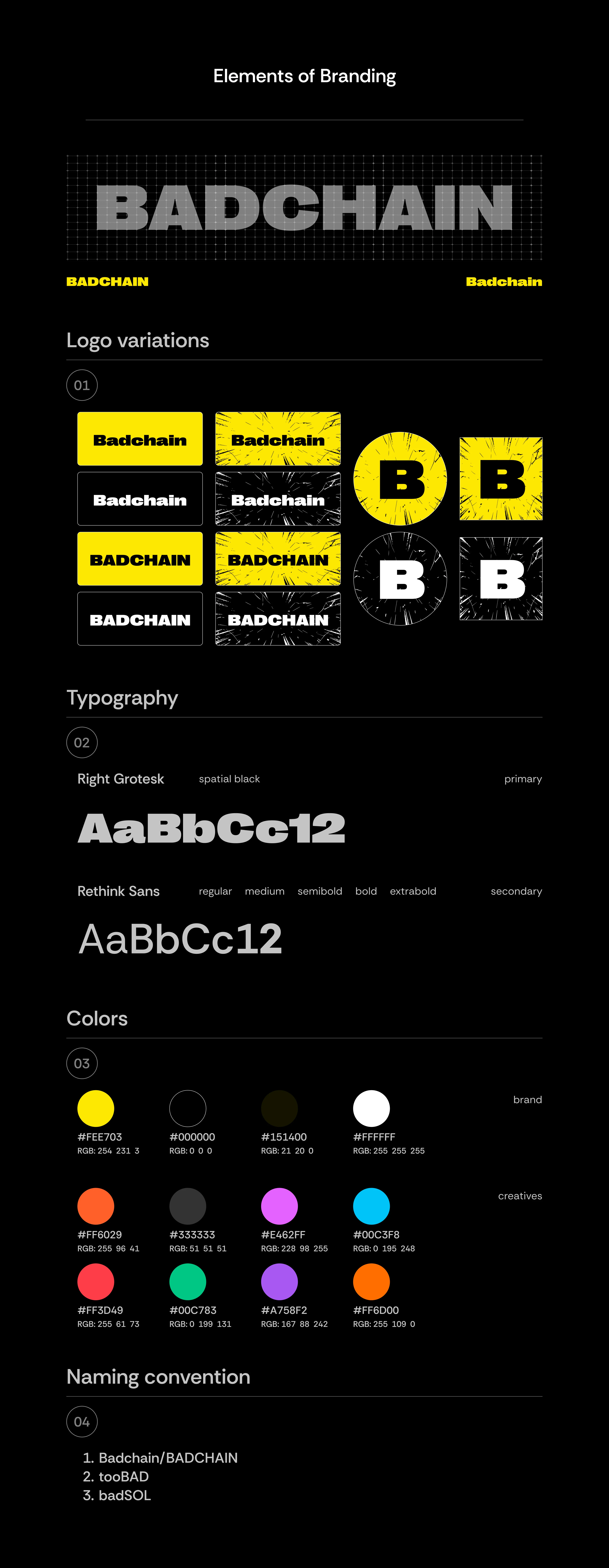 Badchain brand guidelines