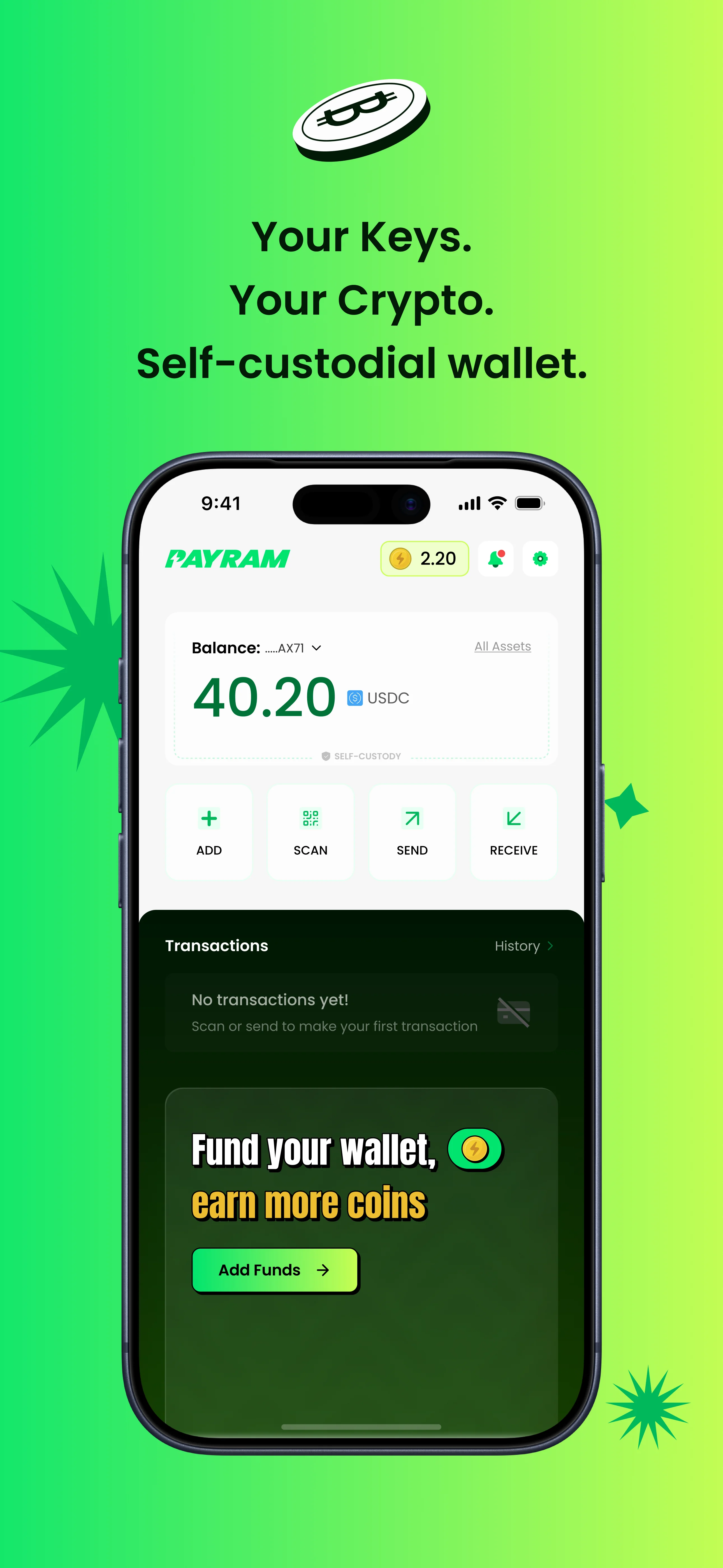PayRam mobile UI 1